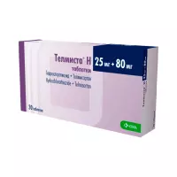 Телмиста Н 80 мг+25 мг таблетки 30 шт