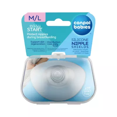 Canpol Babies EasyStart силиконовые накладки на грудь размер M/L 2 шт
