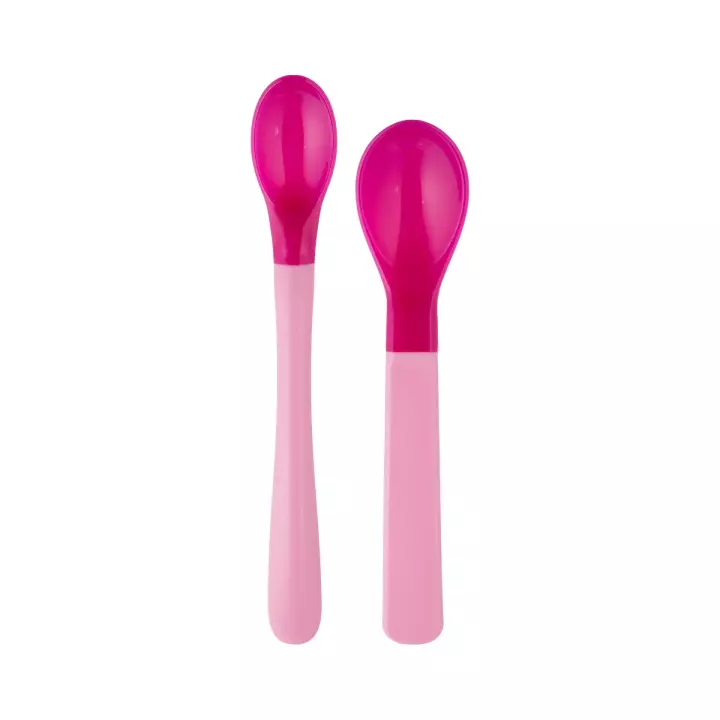Canpol Babies Magic Spoons ложки детские меняющие цвет от 4 месяцев розовые 2 шт