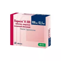 Лориста Н 100 мг+12,5 мг таблетки покрытые пленочной оболочкой 60 шт