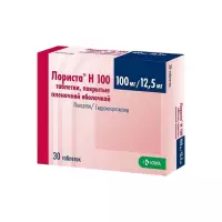 Лориста Н 100 мг+12,5 мг таблетки покрытые пленочной оболочкой 30 шт
