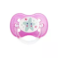 Canpol Babies Nature соска-пустышка латексная круглая 6-18 месяцев ассорти 1 шт