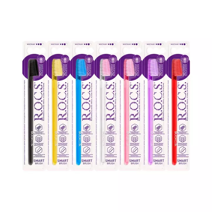 R.O.C.S. Классическая зубная щетка жесткая 1 шт