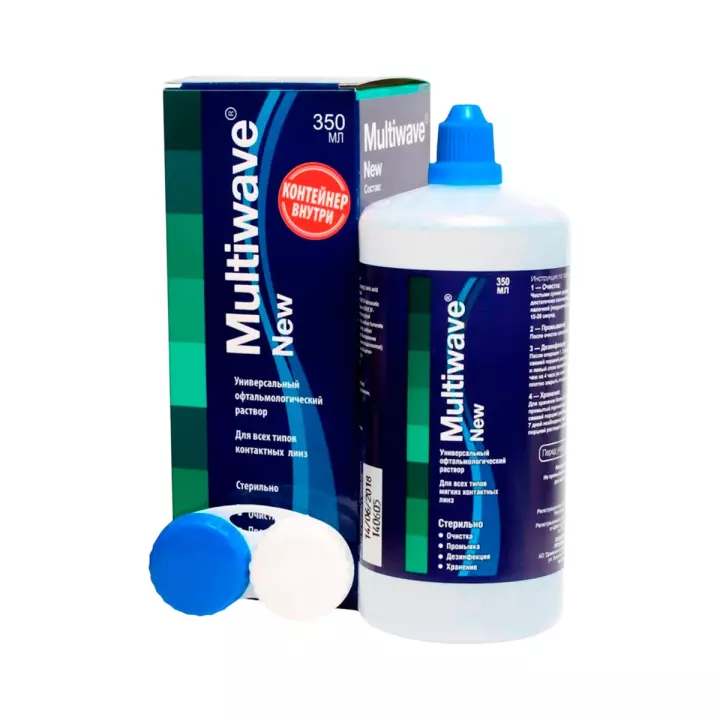 Multiwave-New раствор многофункциональный универсальный 350 мл флакон с контейнером для линз 1 шт