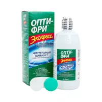 Opti-Free Express раствор многофункциональный для всех типов МКЛ 355 мл флакон с контейнером для линз 1 шт Alcon