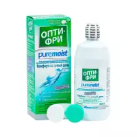 Opti-Free PureMoist раствор многофункциональный для всех типов МКЛ 300 мл флакон с контейнером для линз 1 шт Alcon
