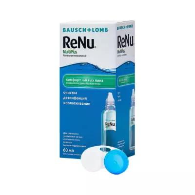ReNu MultiPlus раствор для линз 60 мл флакон с контейнером для линз 1 шт Bausch+Lomb