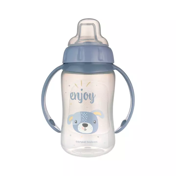 Canpol Babies Cute Animals поильник обучающий с силиконовым носиком от 6 месяцев 320 мл голубой 1 шт