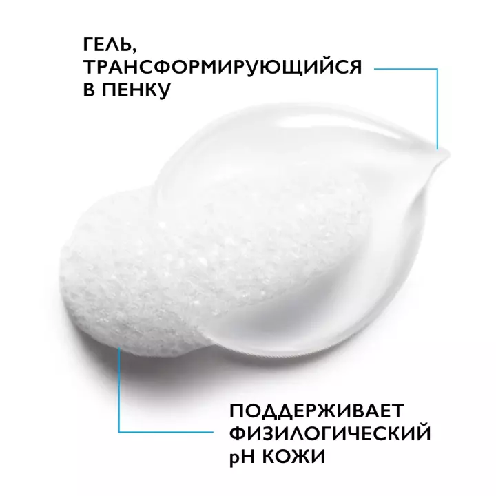 La Roche-Posay Toleriane очищающая гель-пенка для лица двойного действия 400 мл 1 шт