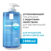 La Roche-Posay Lipikar Gel Lavant успокаивающий гель для душа с защитными свойствами для чувствительной кожи младенцев, детей и взрослых 1000 мл 1 шт