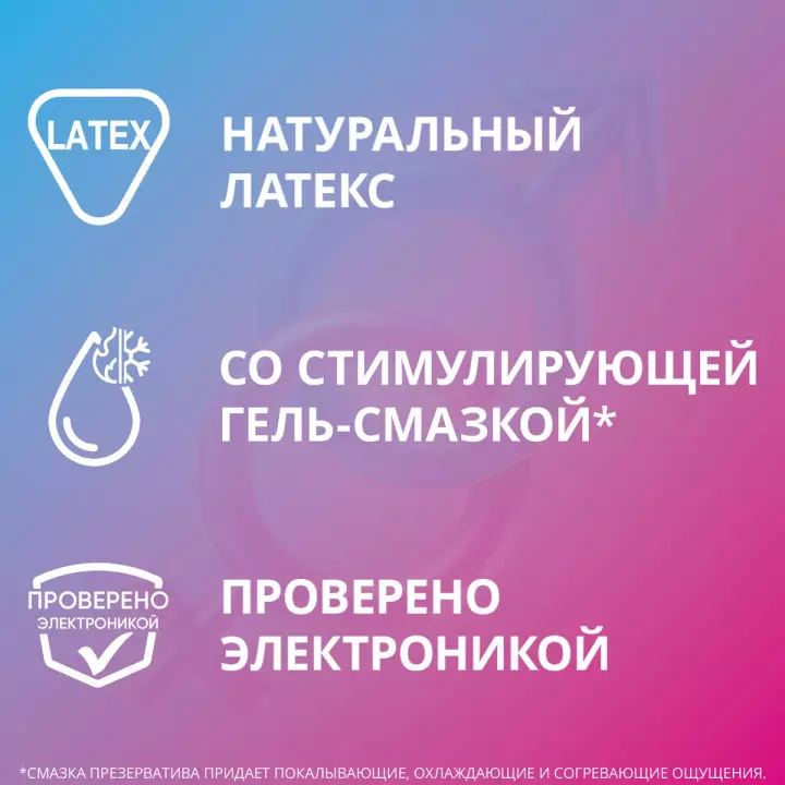 Contex You&Me Orgasmic презервативы из натурального латекса со стимулирующей смазкой 3 шт