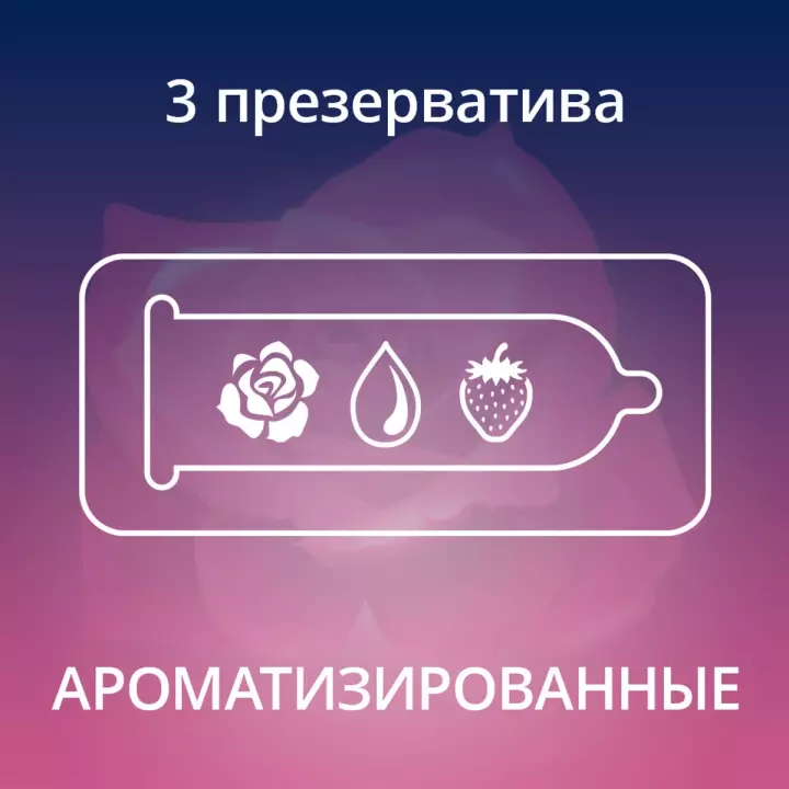 Contex Romantic Love презервативы из натурального латекса ароматизированные 3 шт