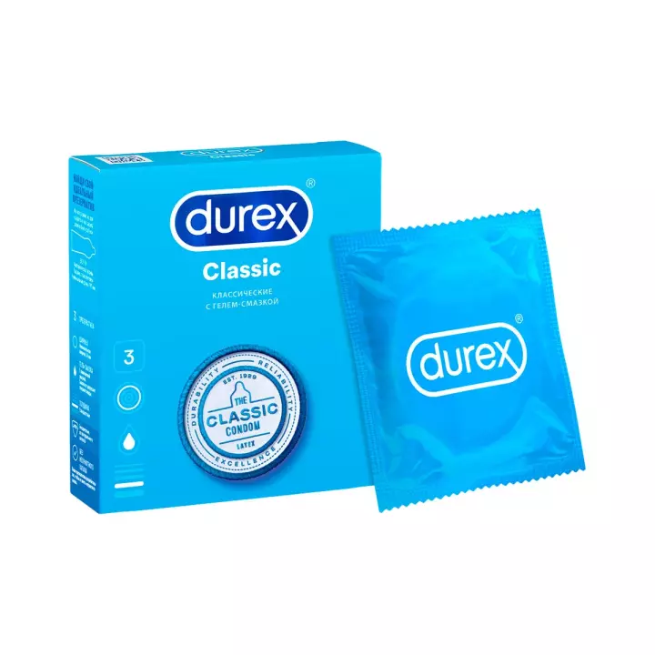 Durex Classic презервативы из натурального латекса 3 шт