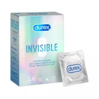 Durex Invisible презервативы из натурального латекса ультратонкие 18 шт