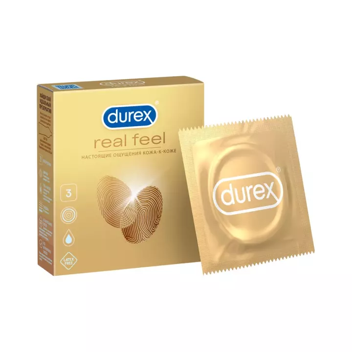 Durex Real Feel презервативы из синтетического латекса 3 шт