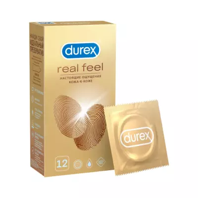 Durex Real Feel презервативы из синтетического латекса 12 шт