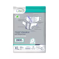 Lino подгузники для взрослых дневные/ночные 2800 мл размер ХL 2 шт