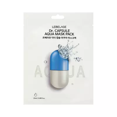 Lebelage Dr.Capsule Aqua Mask Pack тканевая маска для лица с гиалуроновой кислотой 25 г 1 шт