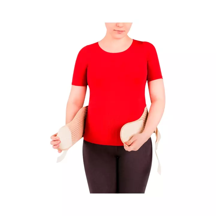 Бандаж до- и послеродовый с ребрами жесткости 3010 МЕК размер L бежевый 1 шт МедЕвроКомпани