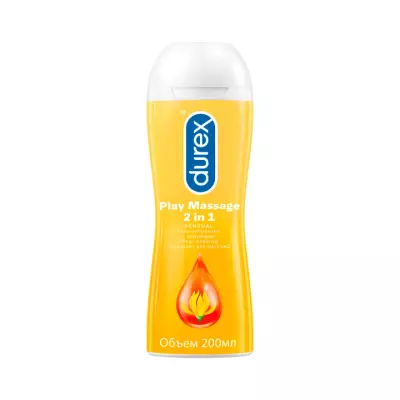 Durex Play Massage 2 in 1 Sensual интимный гель-смазка с иланг-илангом 200 мл флакон 1 шт