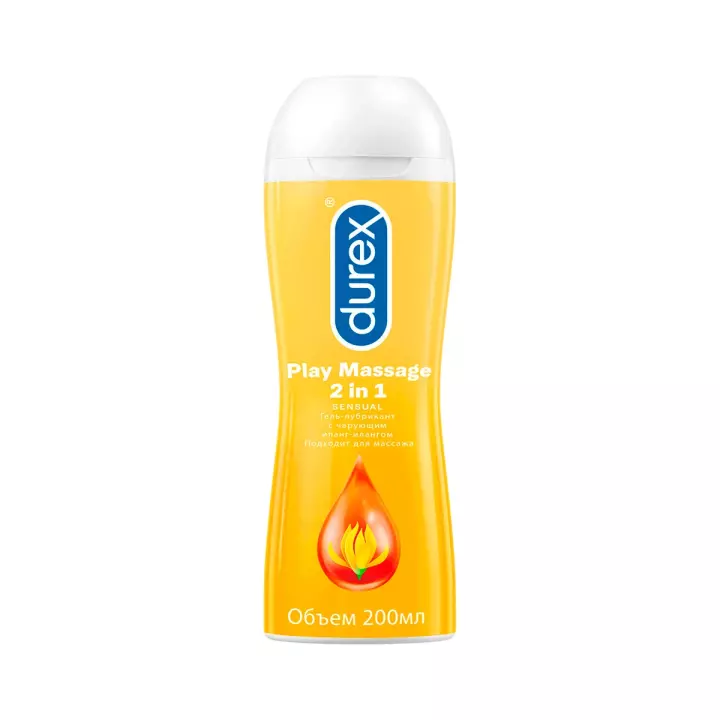 Durex Play Massage 2 in 1 Sensual интимный гель-смазка с иланг-илангом 200 мл флакон 1 шт