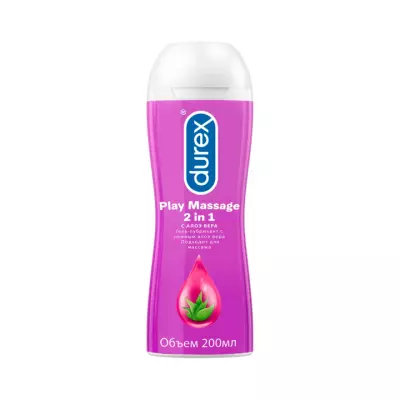 Durex Play Massage 2 in 1 интимный гель-смазка с алоэ вера 200 мл флакон 1 шт