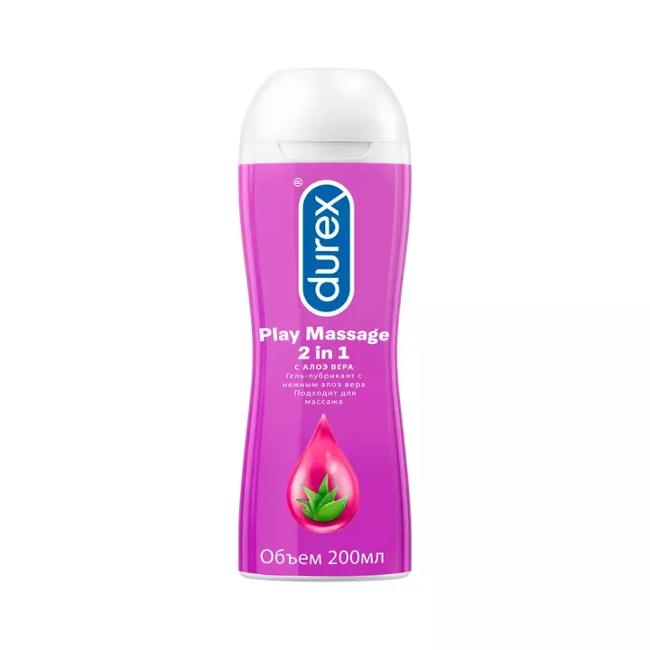 Durex Play Massage 2 in 1 интимный гель-смазка с алоэ вера 200 мл флакон 1 шт