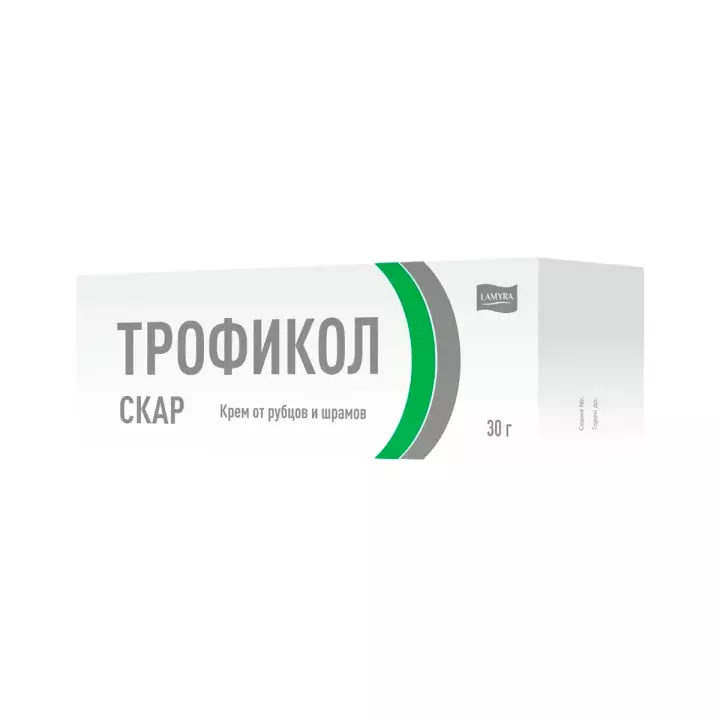 Трофикол Скар крем от рубцов и шрамов 30 г 1 шт Lamyra
