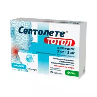 Септолете Тотал эвкалипт 3 мг+1 мг таблетки для рассасывания 24 шт