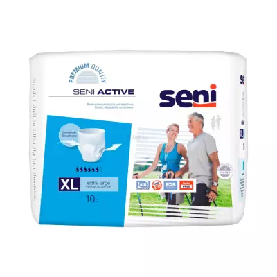 Seni Active трусики впитывающие для взрослых страдающих недержанием размер XL 10 шт