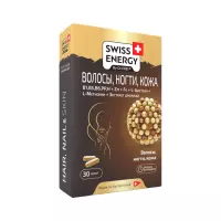 Волосы, ногти, кожа капсулы с длительным высвобождением активных ингредиентов 30 шт Swiss Energy