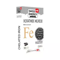 Хелатное железо капсулы с длительным высвобождением активных ингредиентов 30 шт Swiss Energy