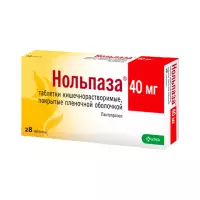Нольпаза 40 мг таблетки кишечнорастворимые 28 шт