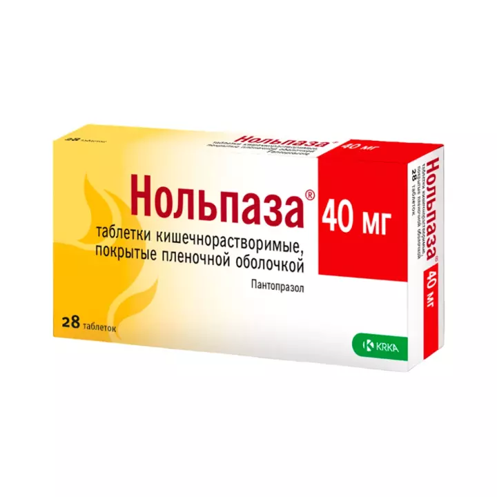 Нольпаза 40 мг таблетки кишечнорастворимые 28 шт