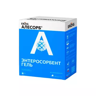 Алесорб Энтеросорбент Гель Эрциг без ароматизатора 10 г саше-пакеты 20 шт Erzig