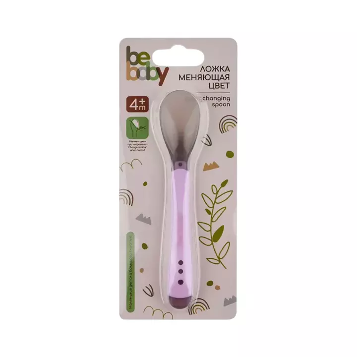 BeBaby ложка детская меняющая цвет арт. LM-9010 от 4 месяцев ассорти 1 шт