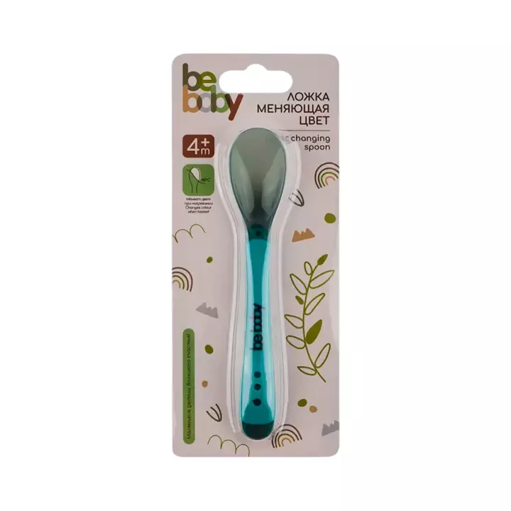 BeBaby ложка детская меняющая цвет арт. LM-9010 от 4 месяцев ассорти 1 шт