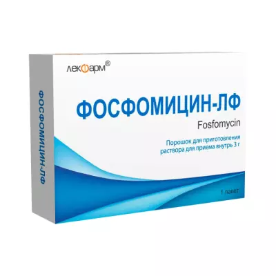 Фосфомицин-ЛФ 3 г порошок для приготовления раствора для приема внутрь пакет 1 шт