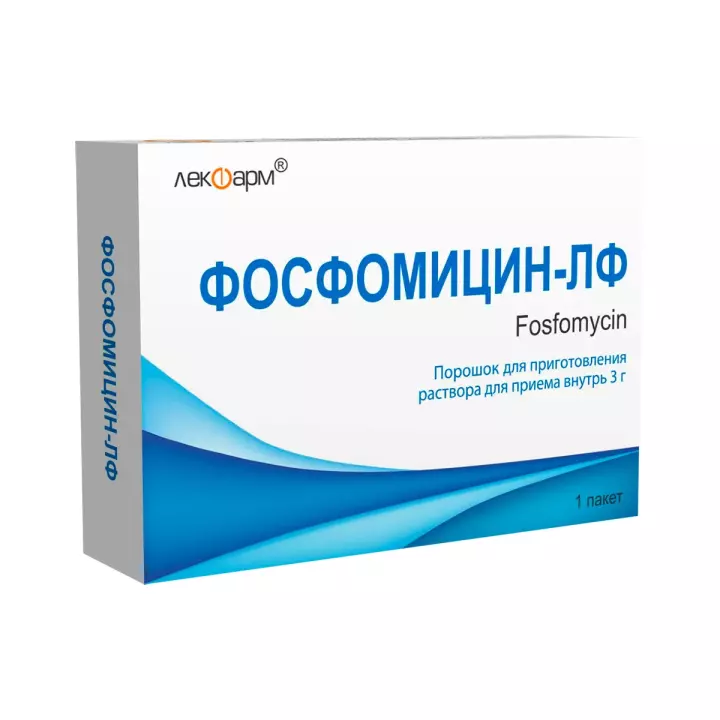 Фосфомицин-ЛФ 3 г порошок для приготовления раствора для приема внутрь пакет 1 шт