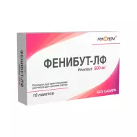 Фенибут-ЛФ 500 мг порошок для приготовления раствора для приема внутрь пакет 10 шт