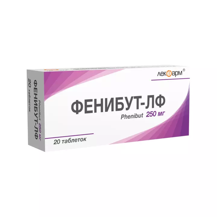 Фенибут-ЛФ 250 мг таблетки 20 шт