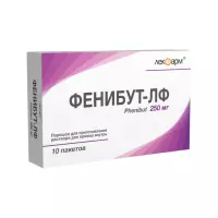 Фенибут-ЛФ 250 мг порошок для приготовления раствора для приема внутрь пакет 10 шт