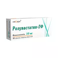 Розувастатин-ЛФ 10 мг таблетки покрытые пленочной оболочкой 30 шт