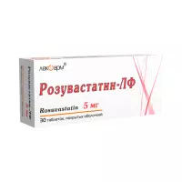 Розувастатин-ЛФ 5 мг таблетки покрытые пленочной оболочкой 30 шт