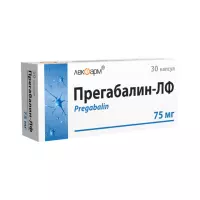 Прегабалин-ЛФ 75 мг капсулы 30 шт
