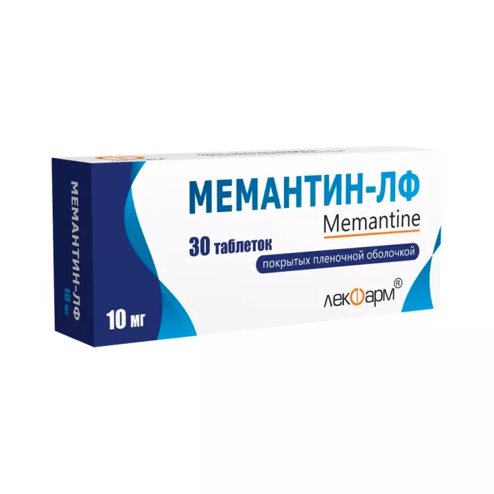 Мемантин-ЛФ 10 мг таблетки покрытые пленочной оболочкой 30 шт
