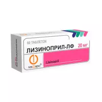Лизиноприл-ЛФ 20 мг таблетки 60 шт
