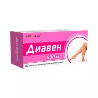 Диавен 500 мг таблетки покрытые пленочной оболочкой 60 шт