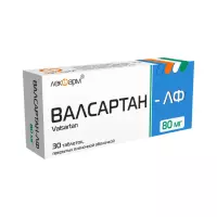 Валсартан-ЛФ 80 мг таблетки покрытые пленочной оболочкой 30 шт