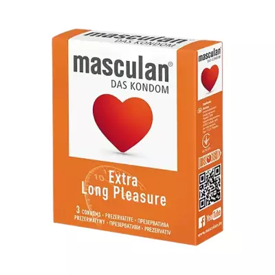 Masculan Extra Long Pleasure презервативы из натурального латекса продлевающие 3 шт